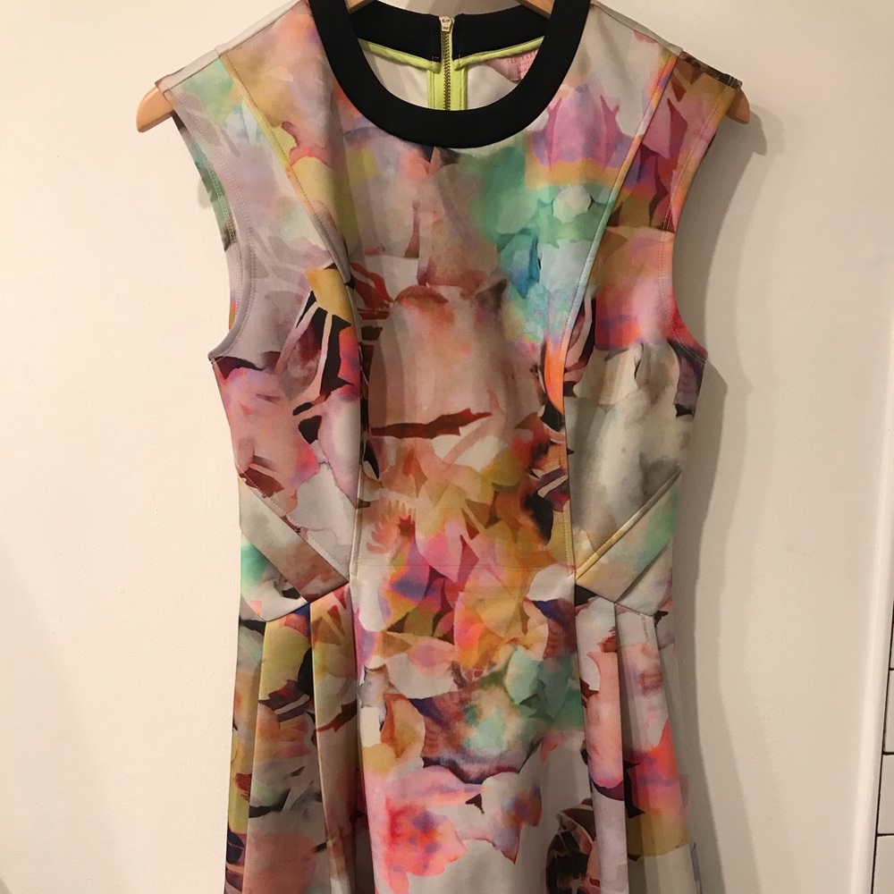 Ted Baker A-line Watercolor Mini Dress